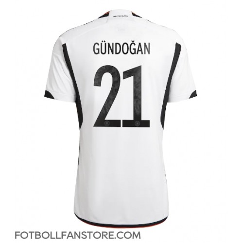Tyskland Ilkay Gundogan #21 Hemma matchtröja VM 2022 Kortärmad Billigt